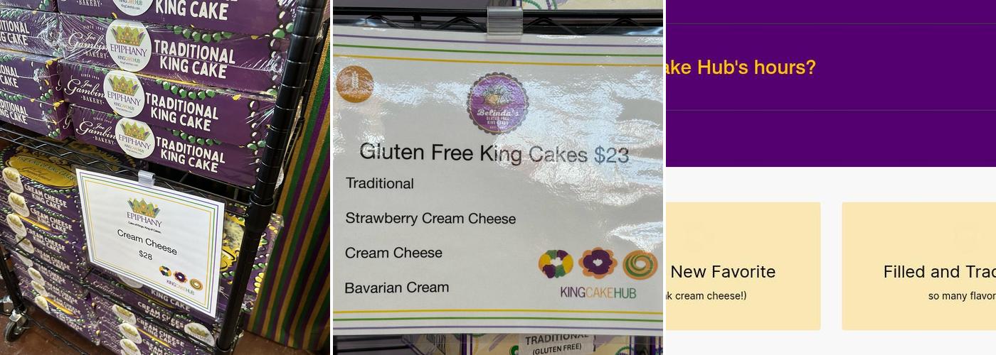 King Cake Hub Menu