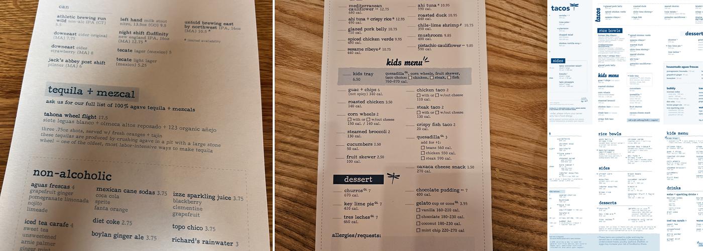 bartaco Menu