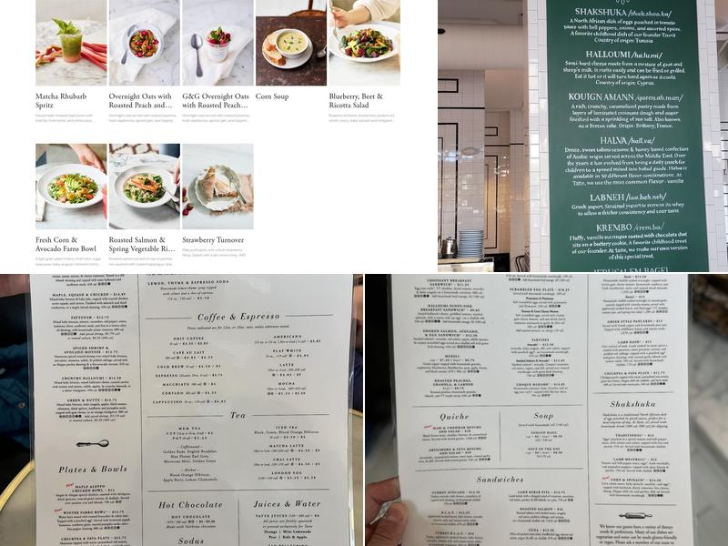 Tatte Bakery & Cafe | Summer St Menu