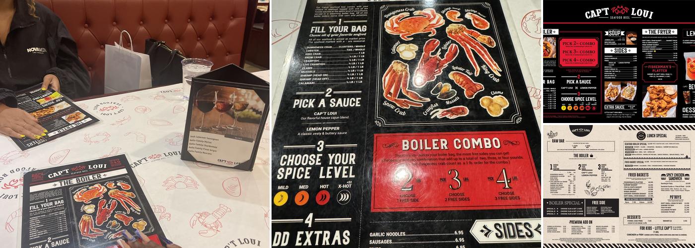 Cap't Loui Menu