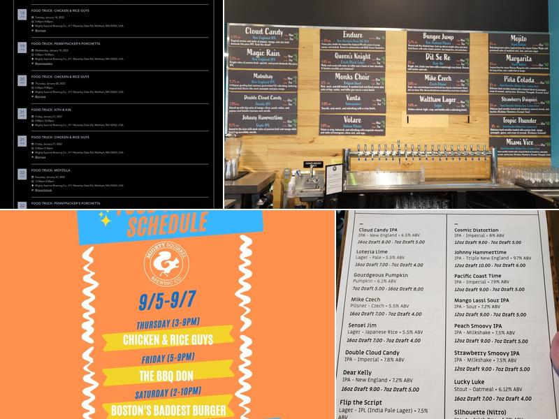 Mighty Squirrel Brewing Co. Menu