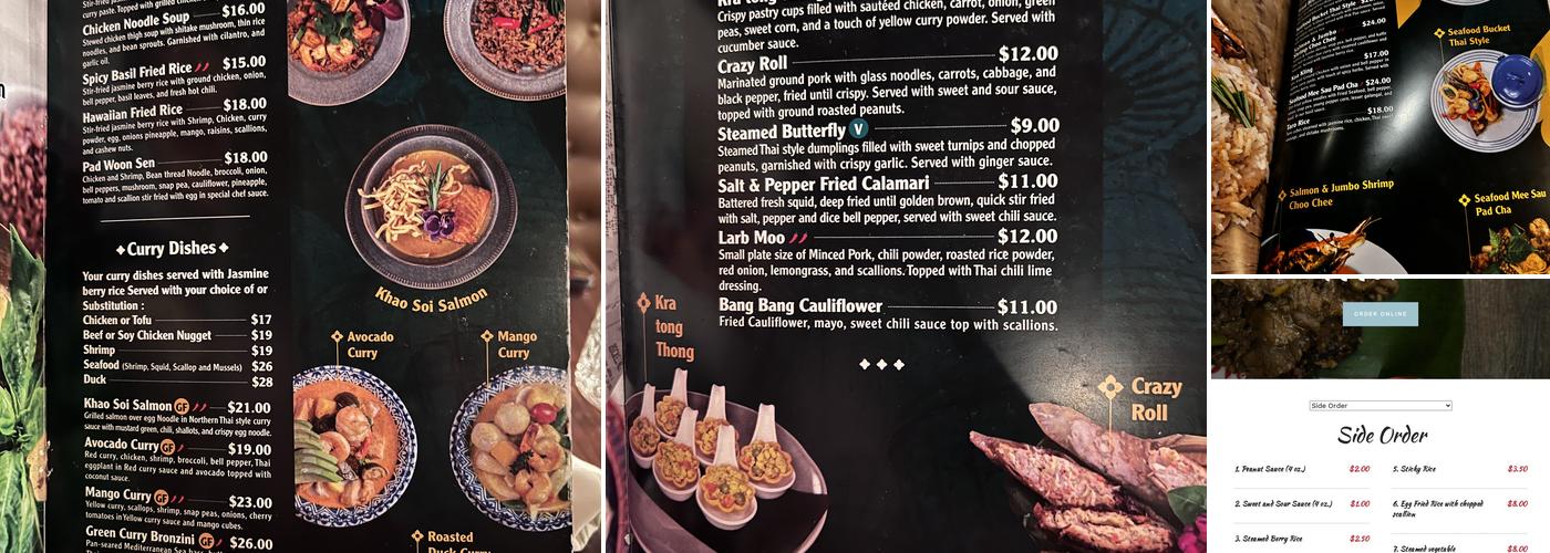 Love at First Bite Thai Kitchen and Bar Menu