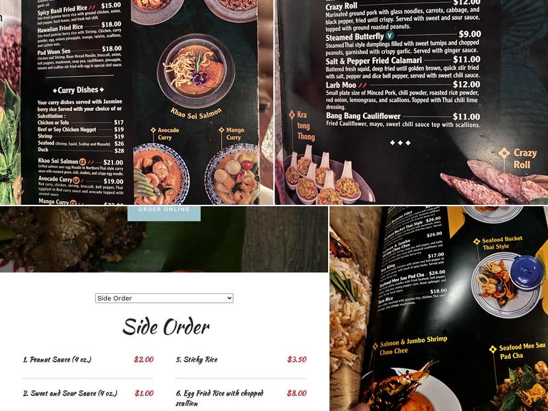 Love at First Bite Thai Kitchen and Bar Menu