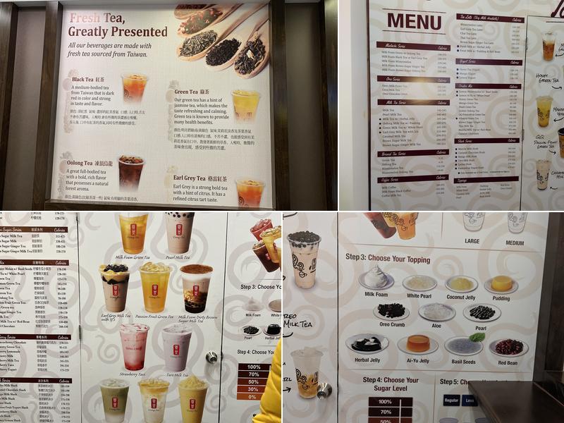 Gong Cha Menu