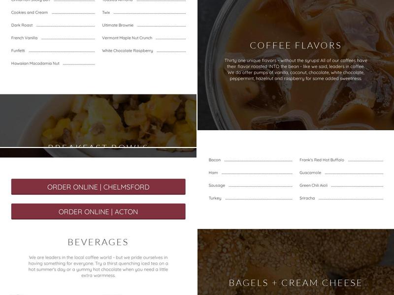 KJ’s Caffe Menu