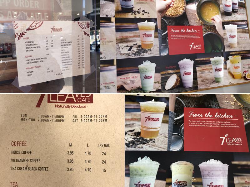 7 Leaves Cafe Menu
