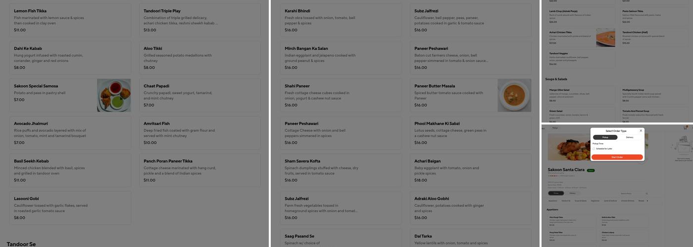 Sakoon Restaurant Menu