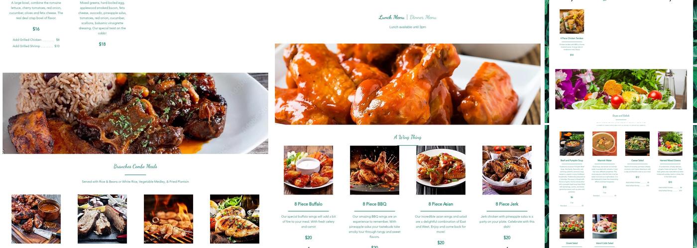 BRANCHES GRILL AND CAFE Menu