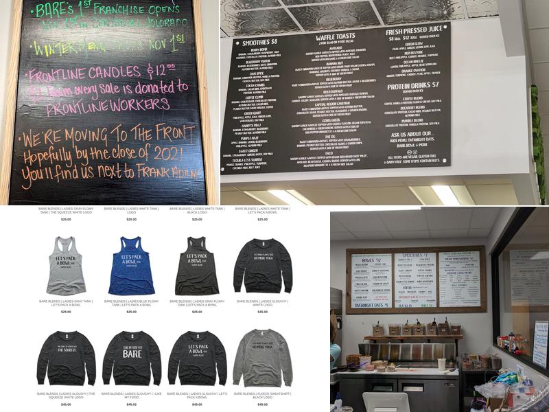 BARE Blends Menu