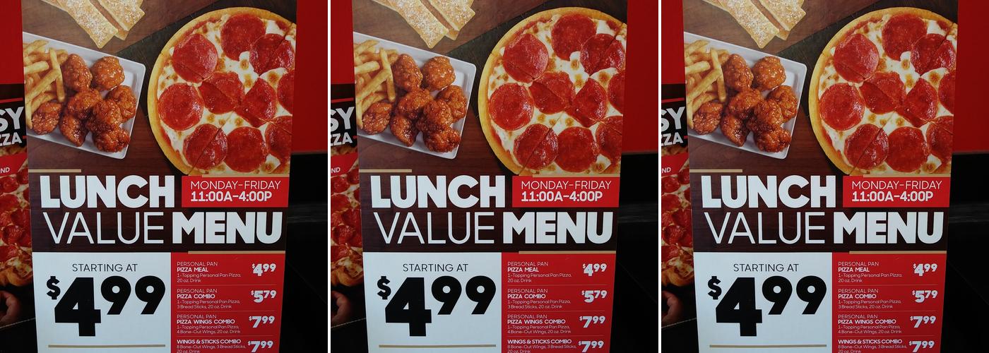 Pizza Hut Menu