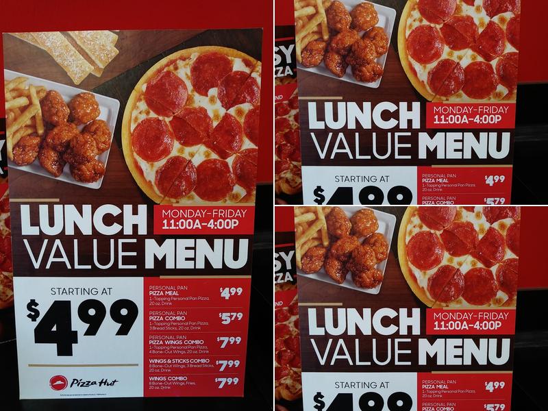 Pizza Hut Menu