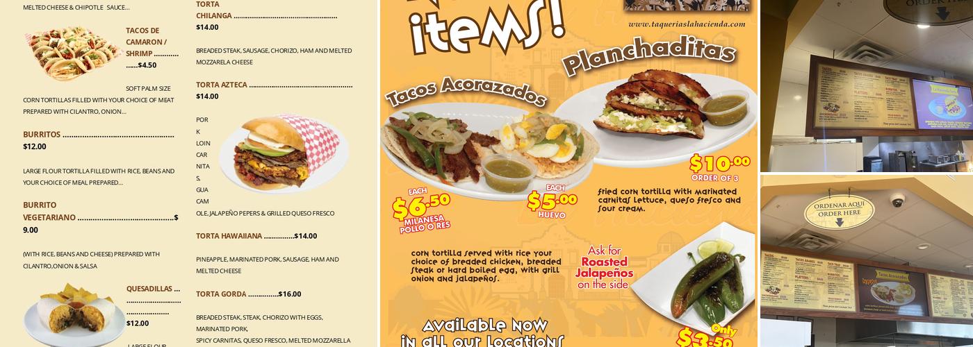 Taqueria La Hacienda Menu
