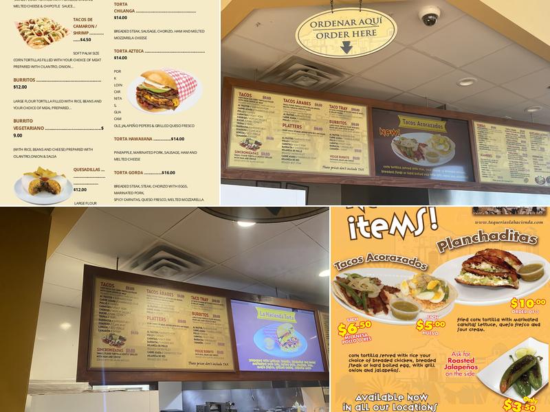 Taqueria La Hacienda Menu