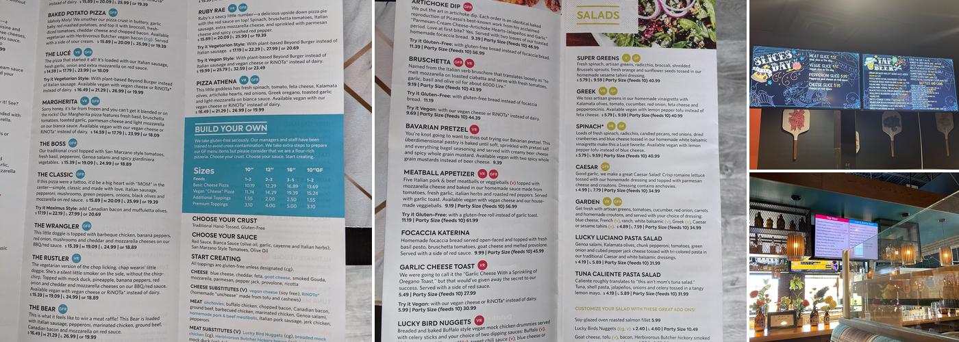 Pizza Lucé Eden Prairie Menu