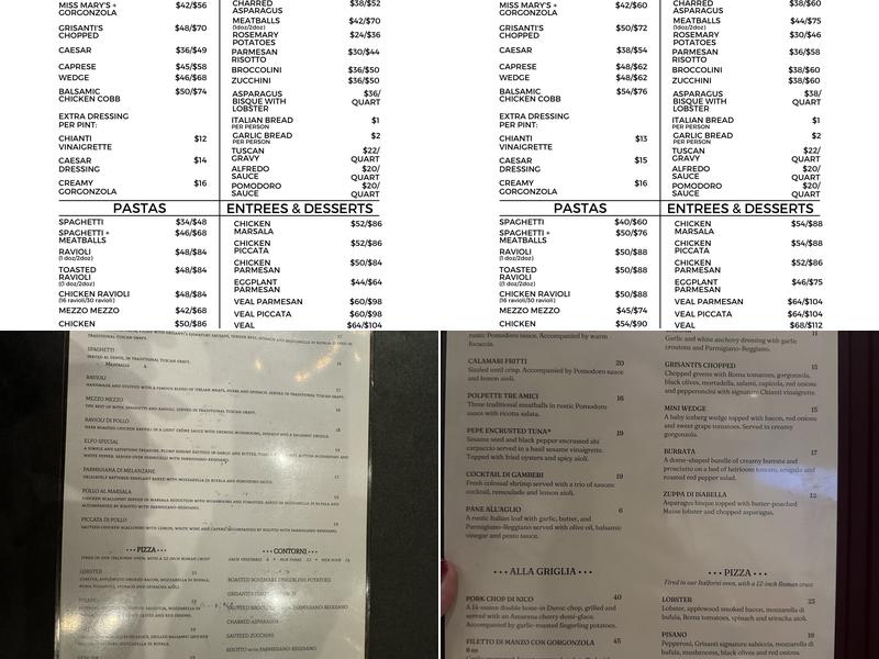 Ronnie Grisanti's Menu