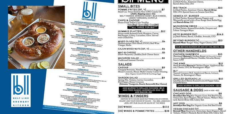 Belt Line Brewery & Kitchen Menu