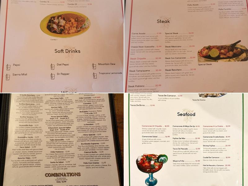 Mi Rancho - Mexican Restaurant Menu