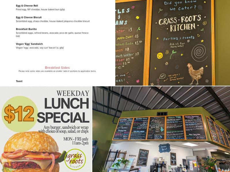 Grass Roots Kitchen Menu