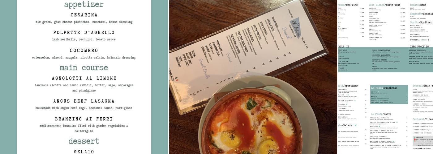 L'Artista Italian Kitchen & Bar Menu