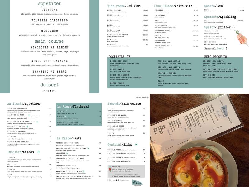 L'Artista Italian Kitchen & Bar Menu