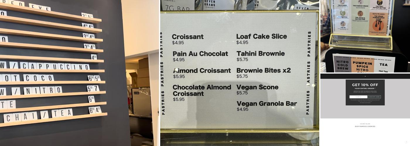 Seven Grams Caffe Menu