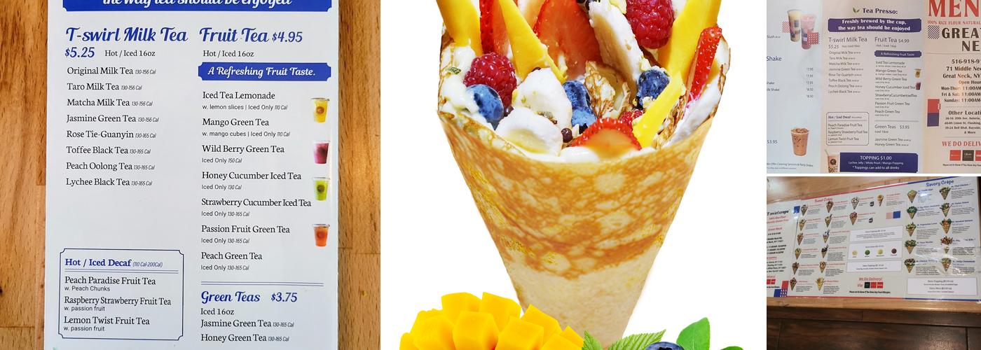 T-swirl Crepe - Great Neck Menu