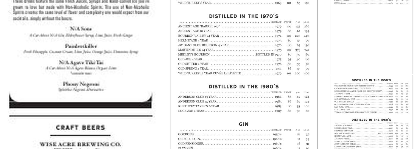 The Crunkleton Menu