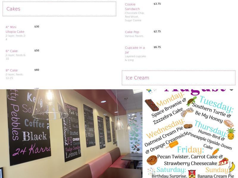 Smallcakes Utopia Menu