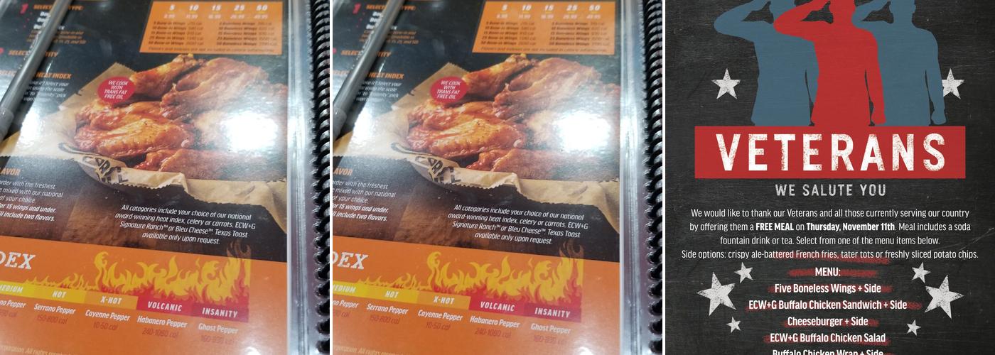 East Coast Wings + Grill Menu