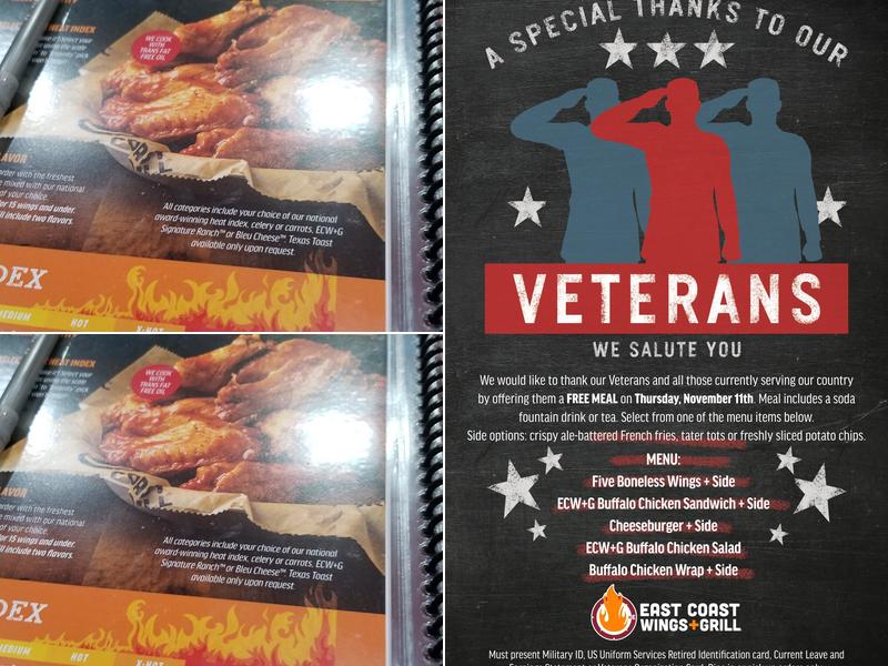 East Coast Wings + Grill Menu