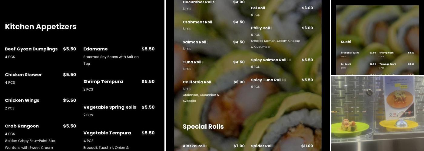 Rockin' Rolls Sushi Menu