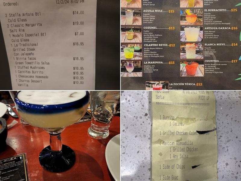 El Aguila Dorada Menu