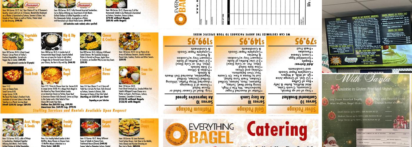Everything Bagel Menu