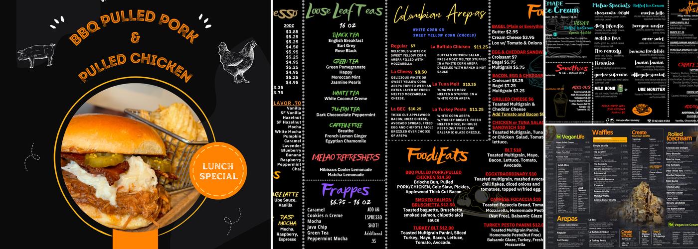 Melao Cafe & Creamery Menu