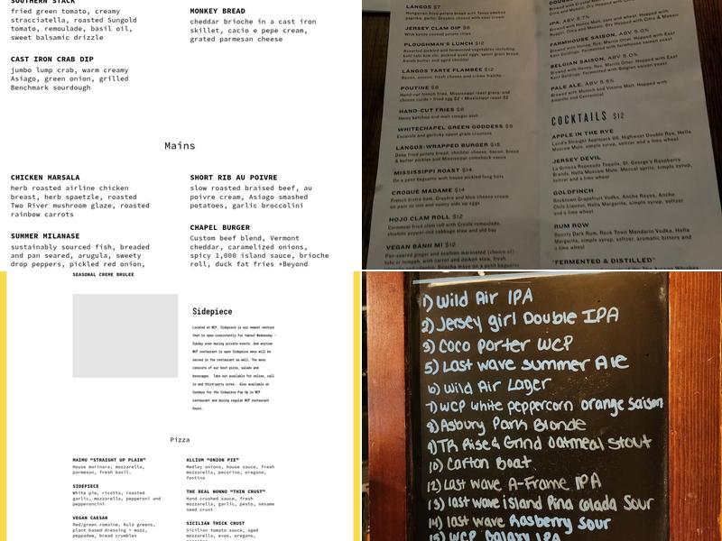 The Whitechapel Projects Menu