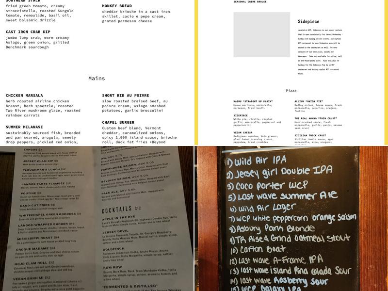 The Whitechapel Projects Menu