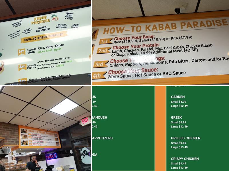 Kabab Paradise Menu