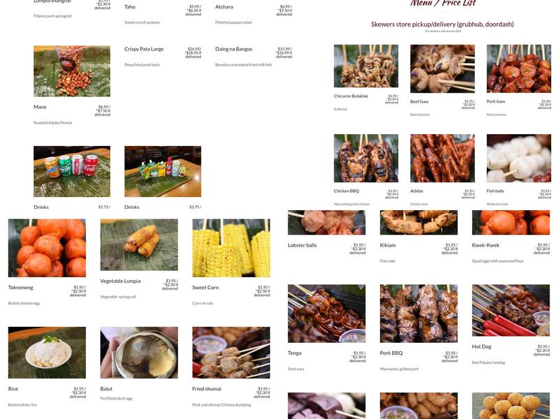 Toto's grill Las Vegas Menu