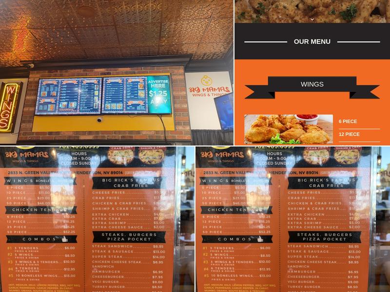 Big Mamas Wings & Things Menu