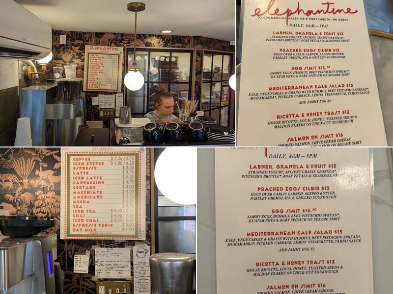 Elephantine Bakery Menu