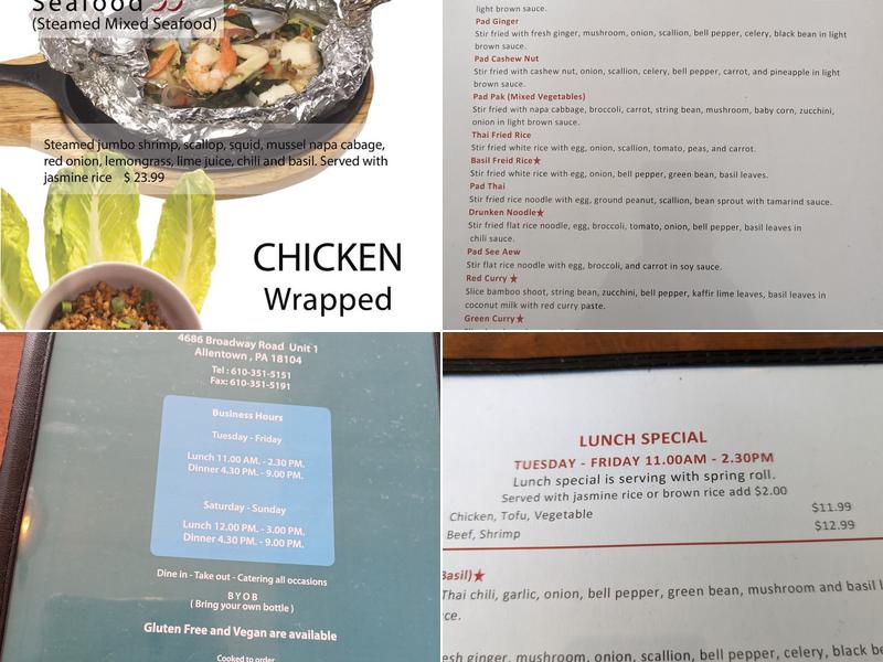 Thai Origin Halal Menu