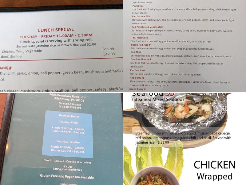 Thai Origin Halal Menu