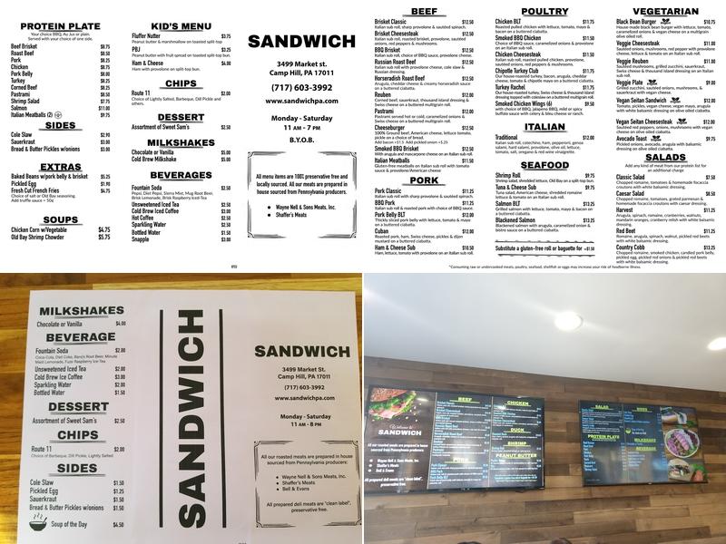 SANDWICH Menu