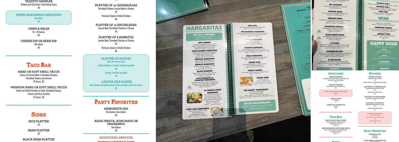 Jose Tequila’s Menu