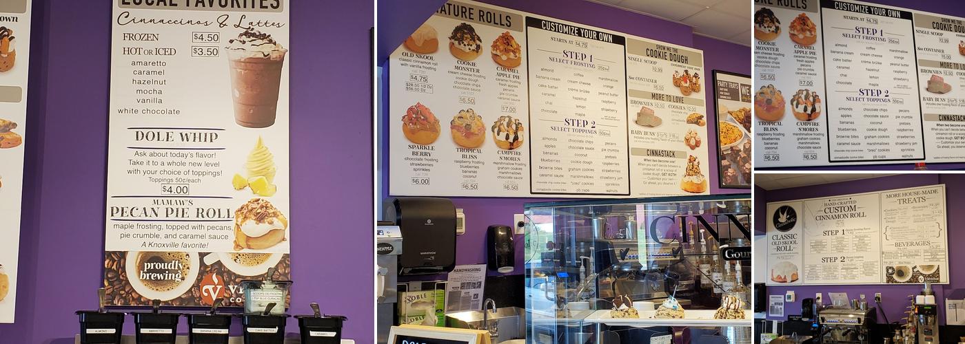 Cinnaholic Menu