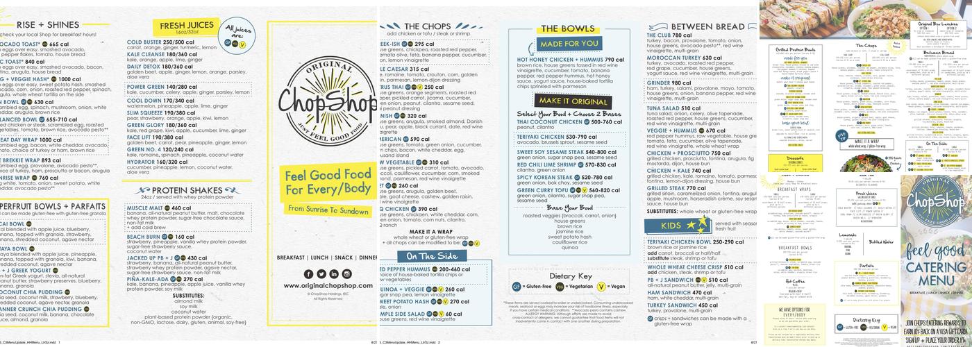 Original ChopShop Menu