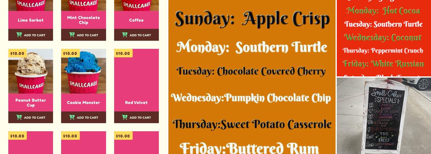 Smallcakes Dallas Menu