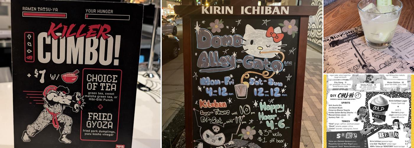 Domo Alley-Gato Tatsu-Ya Menu