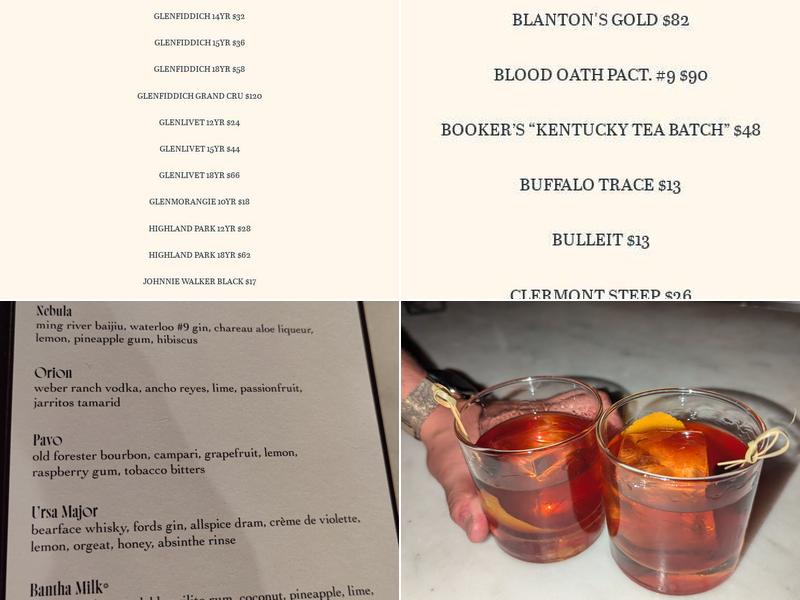 DuMont's Down Low Menu