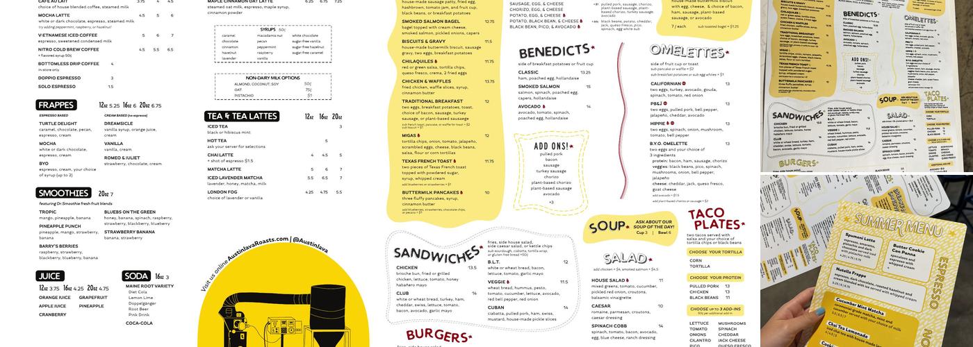 Austin Java Menu